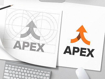 Apex Logo Concept abstract apex arrow brand identity branding design energy drink icon identity logo mark sketch