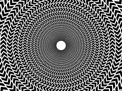 Day16- 'Tire Spin' 100days black and white chevron circle opart