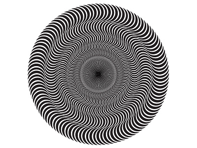 Day20- 'Swelter' 100days black and white circles illusion jitter opart