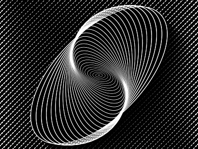 Day56- 'Lozenge' 100days black and white lines ovals shadows shapes vector