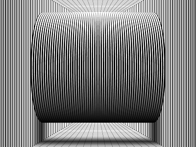 Day63- 'Conduit' 100days illustrator lines opart shadows tunnel vector