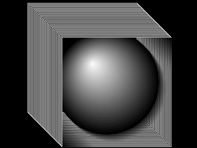 Day78- 'Dimensional' 100days 3d black and white blend tool lines shadows shapes vector