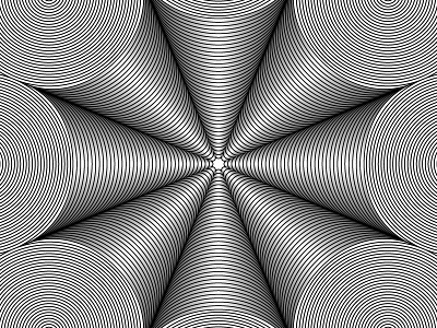 Day80- 'Vertigo II' 100days black and white blend tool lines shapes