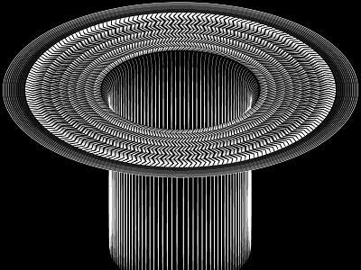 Day96- 'Wormhole' 100days black and white blend tool lines shapes vector