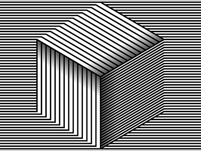 Daily Vector- 2017.Sept.14 art black and white blend blend tool daily shadows shapes stripes vector