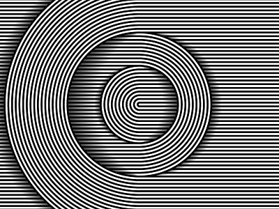 Daily Vector- 2017.Sept.22 art black and white blend blend tool daily shadows shapes stripes vector