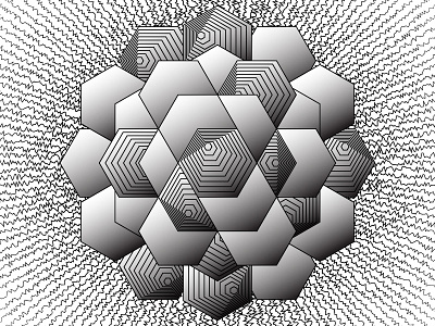 2017 Nov 08- Daily Vectors art black and white blend blend tool daily hexagon vector