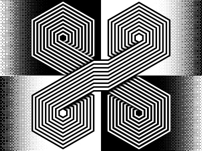 2017 Nov 30- Daily Vectors art black and white blend blend tool daily hexagon vector