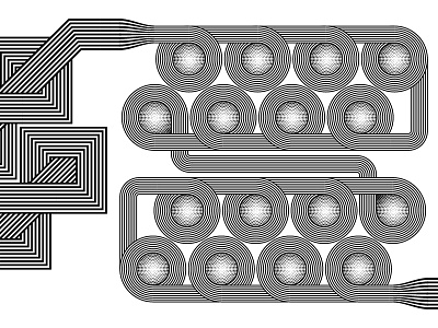 2018 February 12 - Daily Vectors art black and white blend blend tool continuation daily shadows shapes stripes vector