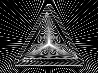 2018 March 01 - Daily Vectors art black and white blend blend tool daily shapes threes triangles vector
