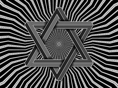 2018 March 10 - Daily Vectors art black and white blend blend tool daily shapes threes triangles vector