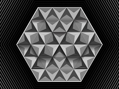 2018 March 24 - Daily Vectors art black and white blend blend tool daily shapes threes triangles vector