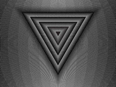 2018 March 30 - Daily Vectors art black and white blend blend tool daily shapes threes triangles vector