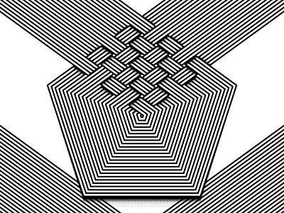 2018 May 01 - Daily Vectors art black and white blend blend tool daily fivebyfive fives pentagon shapes vector