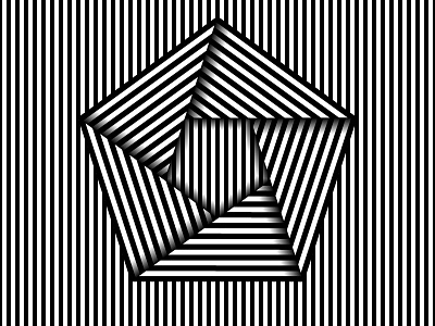 2018 May 14 - Daily Vectors art black and white blend blend tool daily fivebyfive fives pentagon shapes vector