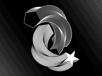 2018 May 17 - Daily Vectors art black and white blend blend tool daily fivebyfive fives pentagon shapes vector
