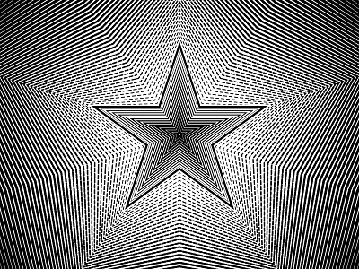 2018 May 23 - Daily Vectors black and white opart pentagon shapes stripes vector