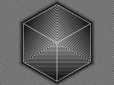 Cubed 5 - Sept.1.2018 art black and white blend blend tool daily illustrator lines shapes stripes vector