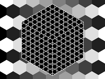 Cubed 6 - Sept.2.2018 art black and white blend blend tool daily illustrator shadows shapes stripes vector