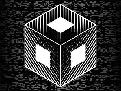 Cubed 17 - Nov.12.2018 black and white blend blend tool illustrator lines opart shapes vector