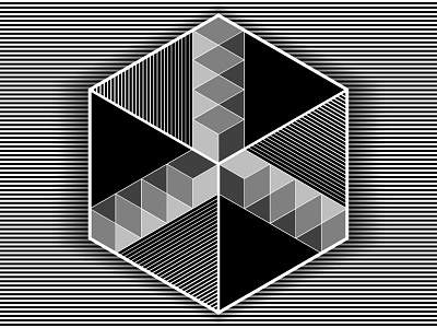 Cubed 18 - Nov.14.2018 art blend blend tool illustrator lines opart shadows shapes stripes vector