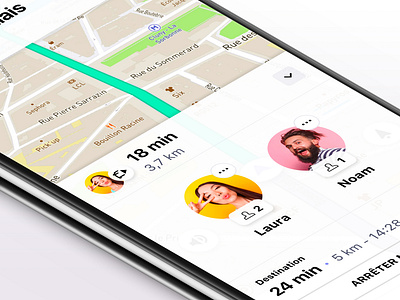 Mobileapp Riderlist2 app design drive driver eta flat modal nav navigation passenger rider ui ux