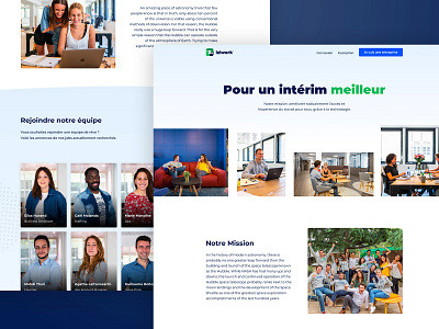 iziwork Website About about collaborative company corporate design flat grid history job lean mission our team photo team ui us web website