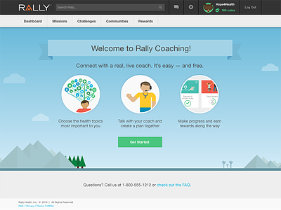 Rally Coaching coach coaching health illustration rally splash wellness