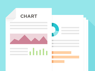 The Data charts data graphs icon minimal paper