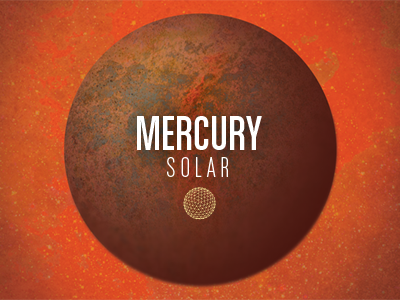 Mercury minimal planet poster red space