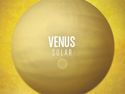 Venus minimal planet poster space yellow