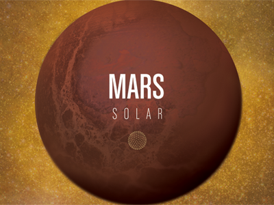 Mars minimal planet poster solar space