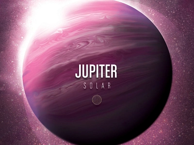 Jupiter art planet poster purple space