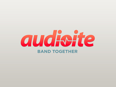 Audioite Dribbble audio audioite blue brand color copyright engineering logo mark media music network orange red social social media social network sound