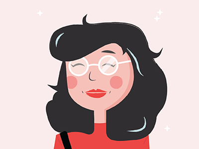 Branding illo blush brand glasses illustration lady