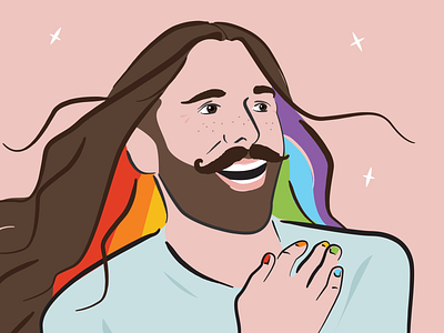 Just love JVN illustration love pride queer eye rainbow
