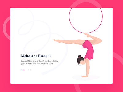 Gymnastics illustration for a website