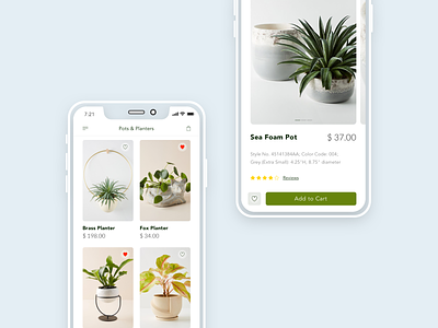 Mobile plant app app concept design ecommerce mobile mobile app mobile shop mobileui plant shop ui ux