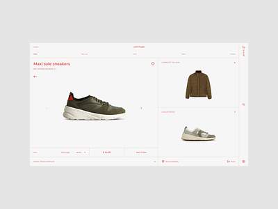 untitled clean concept ecommerce fullscreen minimalism red web design