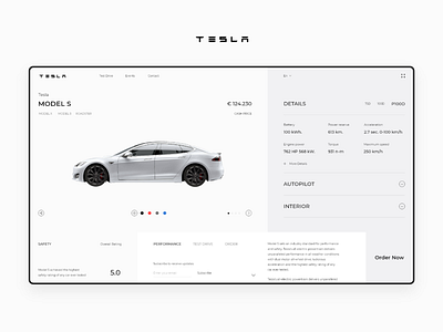 Tesla Store - Web Design Concept clean design ecommerce fullscreen inspiration minimalism store tesla ui web design
