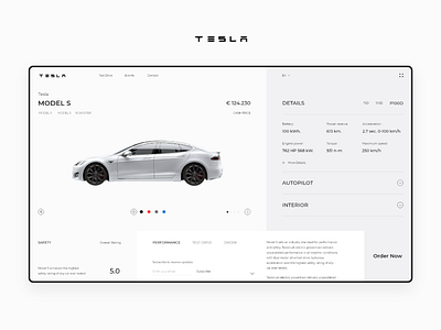 Tesla Store - Web Design Concept