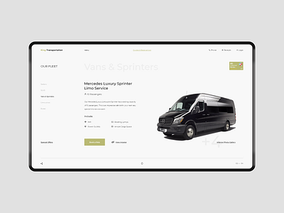 Transportation Service — Our Fleet clean concept fullscreen minimalism typografy ui ux web web design
