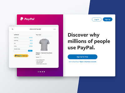 Product Card 3 - Discover PayPal background browser button card carousel checkout feature gradient hero money shopping type