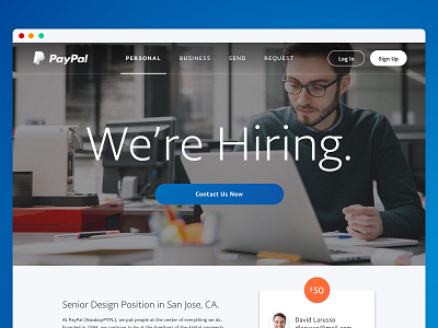 PayPal is Hiring a Senior Designer! designer full time hire hiring job on location product design silicon valley ui ux web design website