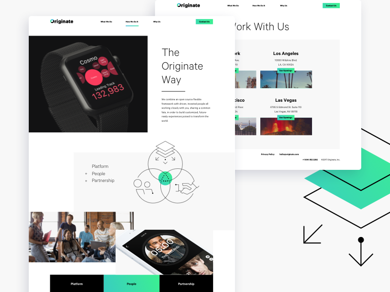 Originate Website V3 by Tom on Dribbble