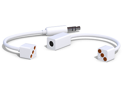 Concept 3d cheetah3d magnetic phono plug render socket stereo