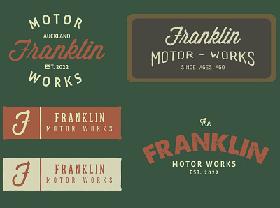 Franklin Motor Works Branding branding graphic design logo