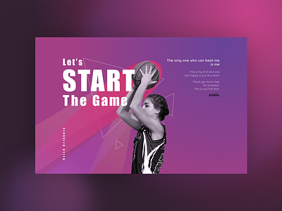 Let's Start the Game! Hello, dribbble! debuts dribbble firstshot gradation invite thanks typo ui ux