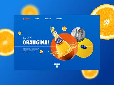 Orangina!! blue japan juice orangina pc ui ux