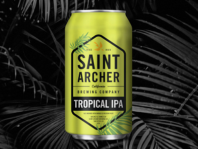 Saint Archer Tropical IPA beer brewery can art can design packaging